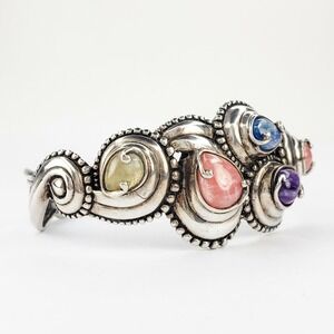 Carolyn Pollack Cuff Bracelet‎ Sterling Silver 9255.75in Multi Agate Relios